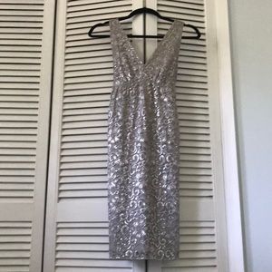NWOT Silver/Grey Lace Dress